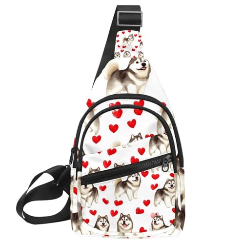 Dinosaurier-Silhouette (44) Crossbody Tasche mit verstellbarem Schultergurt, Umhängetasche für Damen und Herren, Sling Rucksack für Reisen, Radfahren, Arbeit, Sport, Mehrfarbig 14, von CHENZZZZ