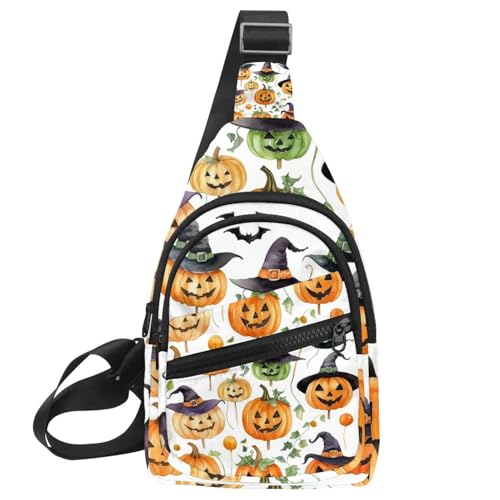 Halloween-Ikonen-Set, Aquarellmalerei, 3_57, Schultertasche für Damen und Herren, Umhängetasche, Rucksack, Bauchtasche, Reise-Geldbörse, Mehrfarbig 06, 11.8x7x1.5in/30x18x4cm von CHENZZZZ