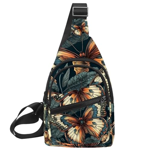 Herren Sling Rucksack Baseball Ball Hintergrund, Mehrfarbig 17, 11.8x7x1.5in/30x18x4cm von CHENZZZZ