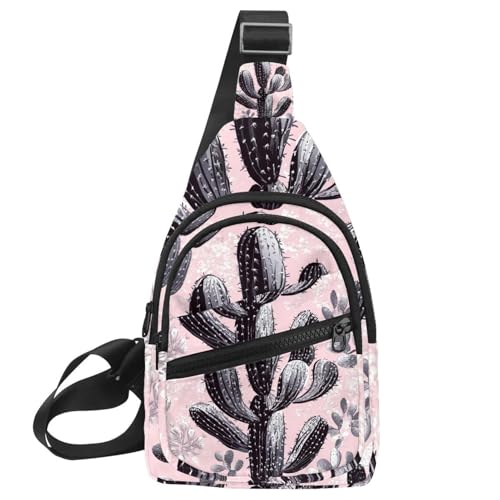Kleine Umhängetasche, Rucksack für Damen und Herren, Dinosaurier-Fußabdruck, Brust, Tagesrucksack, Crossbody, Reisen, Sport, Wandern, Mehrfarbig 09, 11.8x7x1.5in/30x18x4cm von CHENZZZZ