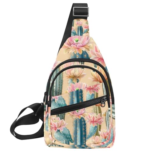 Kleine Umhängetasche, Rucksack für Damen und Herren, Dinosaurier-Fußabdruck, Brust, Tagesrucksack, Crossbody, Reisen, Sport, Wandern, Mehrfarbig 14, 11.8x7x1.5in/30x18x4cm von CHENZZZZ