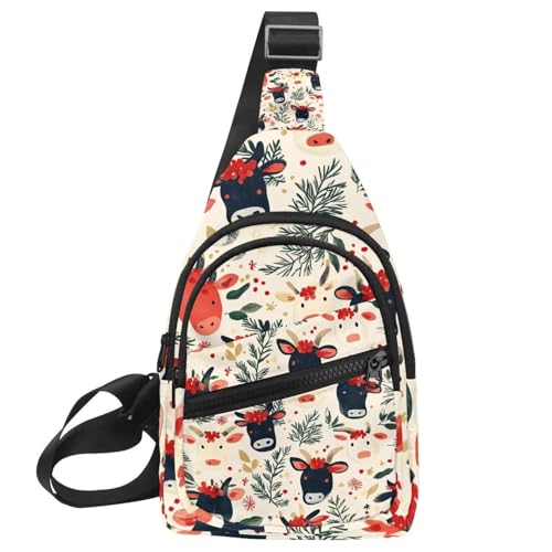 Kuh-Schultertasche, Crossbody-Rucksack, Mehrfarbig 12, 11.8x7x1.5in/30x18x4cm von CHENZZZZ
