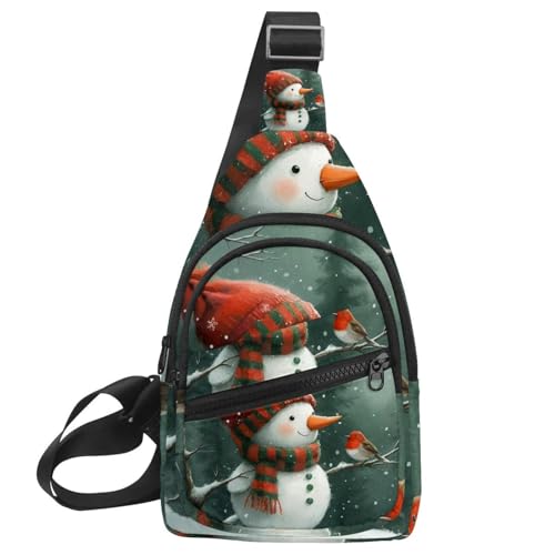 Merry Christmas_16 Sling Side Crossbody Rucksack, Mehrfarbig 15, 11.8x7x1.5in/30x18x4cm von CHENZZZZ