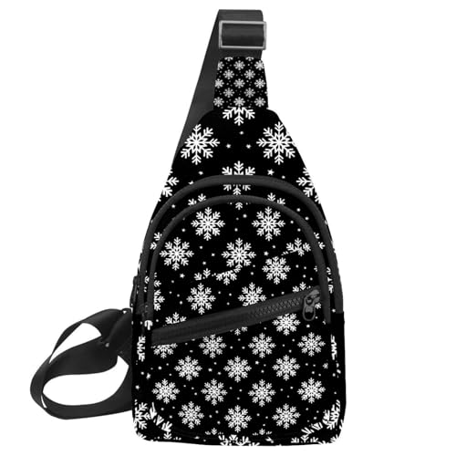 Nahtloses Weihnachtsmuster, Sling-Seite, Crossbody-Rucksack, Mehrfarbig 12, 11.8x7x1.5in/30x18x4cm von CHENZZZZ