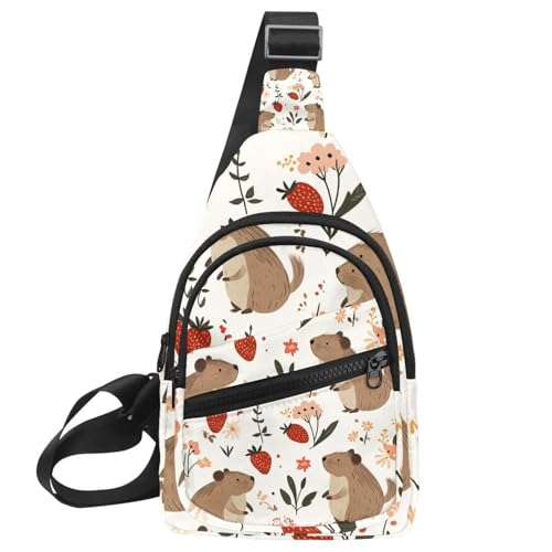 Niedliche lustige Hunde und Geschenke (2) Crossbody Tasche mit verstellbarem Schultergurt, Schultertasche für Damen und Herren, Sling Rucksack für Reisen, Radfahren, Arbeit, Sport, Mehrfarbig 10, von CHENZZZZ