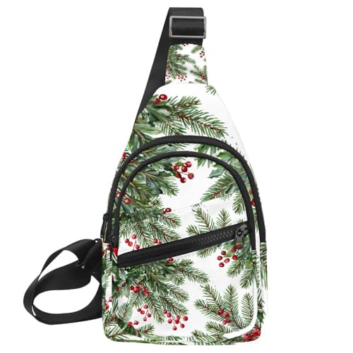 Schultertasche, Rucksack, Umhängetasche, Brusttasche, Tagesrucksack für Wandern, Reisen (Weihnachten 1_30), Mehrfarbig 18, 11.8x7x1.5in/30x18x4cm von CHENZZZZ