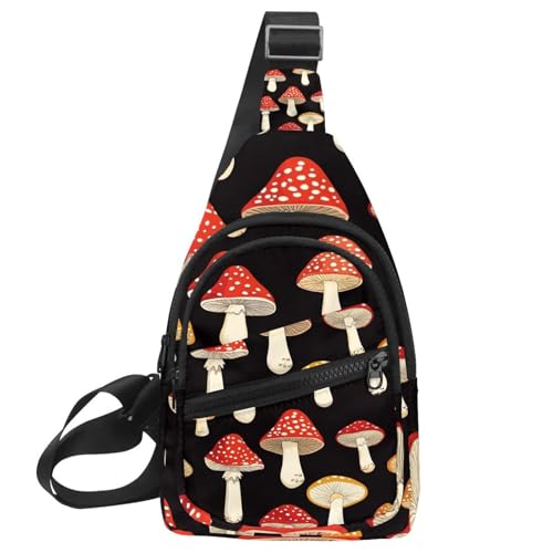 Schultertasche, Rucksack, Umhängetasche, Brusttasche, Tagesrucksack für Wandern, Reisen (rosa Wassermelone (4)), Mehrfarbig 18, 11.8x7x1.5in/30x18x4cm von CHENZZZZ