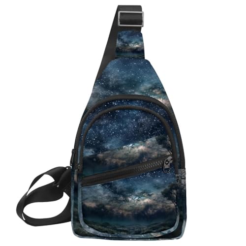 Schultertasche mit Sternennebel für Damen und Herren, Umhängetasche, Schultertasche, Rucksack, Bauchtasche, Reise-Geldbörse, Mehrfarbig 10, 11.8x7x1.5in/30x18x4cm von CHENZZZZ