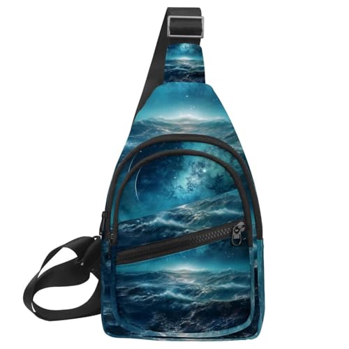 Schultertasche mit Sternennebel für Damen und Herren, Umhängetasche, Schultertasche, Rucksack, Bauchtasche, Reise-Geldbörse, Mehrfarbig 18, 11.8x7x1.5in/30x18x4cm von CHENZZZZ