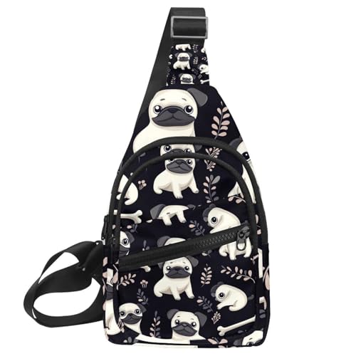 Süße Katzen (1) Brust-Tagesrucksack, Crossbody-Rucksack für Damen und Herren, Mehrfarbig 20, 11.8x7x1.5in/30x18x4cm von CHENZZZZ