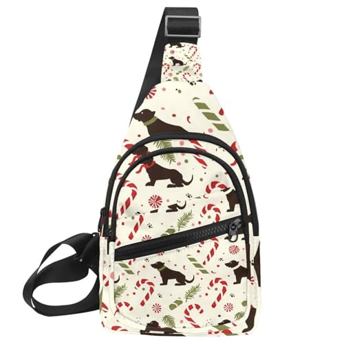 Umhängetasche für Damen und Herren, Motiv: Weihnachten, skandinavisches Patchwork, 3 Stück, mit verstellbarem Schultergurt, Schultertasche für Damen und Herren, für Reisen, Radfahren, Arbeit, Sport, von CHENZZZZ