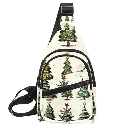 Umhängetasche für Damen und Herren, Weihnachten, Schneemann, Bakpack, lässige Brusttasche mit umwandelbarem Schultergurt, Mehrfarbig 07, 11.8x7x1.5in/30x18x4cm von CHENZZZZ