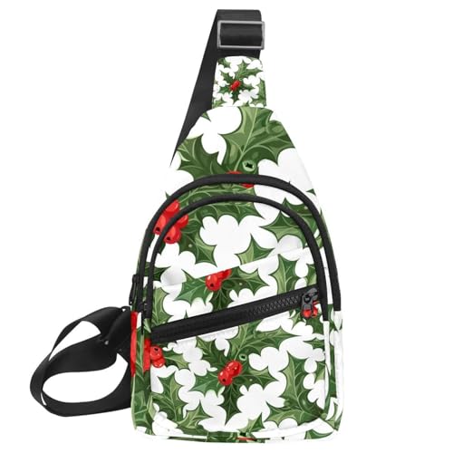 Umhängetasche für Weihnachten und Neujahr, 2 Sling-Seiten, Crossbody-Rucksack, Mehrfarbig 10, 11.8x7x1.5in/30x18x4cm von CHENZZZZ