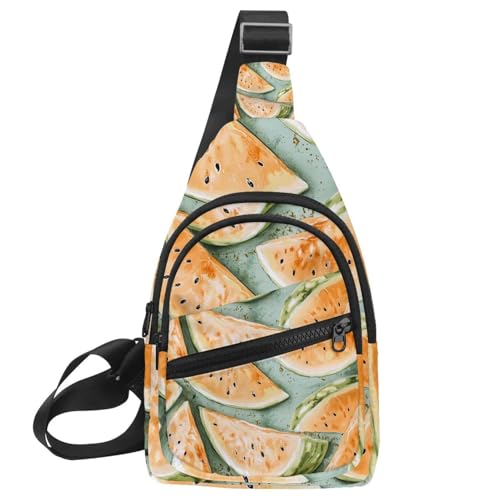 Wassermelonen-Schultertasche, Crossbody-Rucksack, Mehrfarbig 07, 11.8x7x1.5in/30x18x4cm von CHENZZZZ