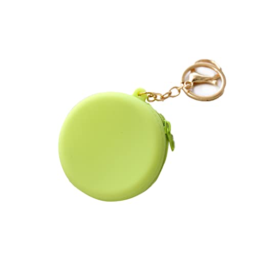 Cheotime Money Geldbeutel für Frauen und Mädchen, Silicone Money Geldbeutelbeutelkoffer mit Reißverschlusspocket Money Bud Mini Storage Bag für Karten, Schlüssel, Lippenstifte (Feste Farbe - grün) von CHEOTIME