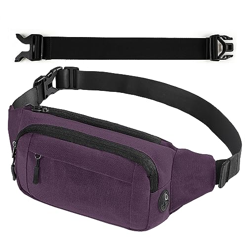 CHEPULA Bauchtasche Herren Damen, Sport Gürteltasche Wasserdicht, Premium Nylon Klein Unisex Fanny Pack Hüfttasche für Outdoor Fitness Laufen Reisen Wandern, Lila von CHEPULA