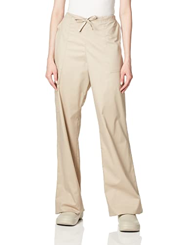 Cherokee Damen Workwear Core Stretch Drawstring Cargo Scrubs Pant, Khaki, S von Cherokee