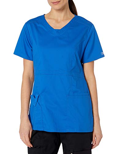 Cherokee Damen Ww Core Stretch Jr. Fit V-Neck Top - Blau - X-Groß von Cherokee