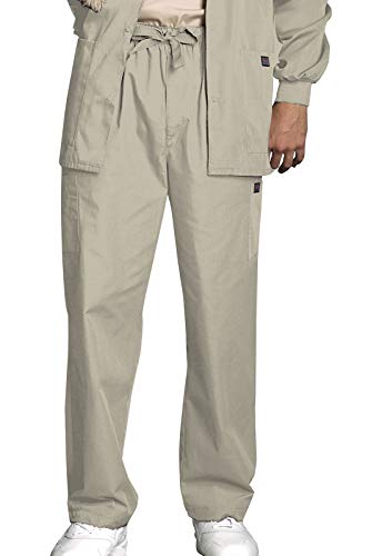 Cherokee Herren Originals Cargo Scrubs Hose Medizinische Schlupfhose, Khaki, Large Kurz von Cherokee