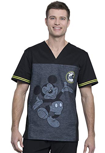 Cherokee Tooniforms V-Neck Kasack, Schlupfhemd Herren mit Motiv Mickey Mouse (M) von Cherokee