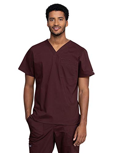 CHEROKEE Workwear Professionals WW675 Men's V-Neck Top, Espresso, 5X-Large von CHEROKEE