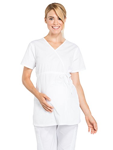 Cherokee Workwear Professionals WW685 Women's Maternity Mock Wrap Solid Scrub Top von Cherokee