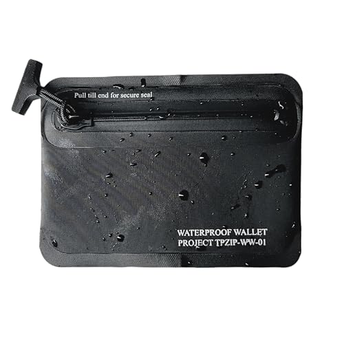 CHERRY CHICK Robuste, luftdichte Brieftasche, tauchfähig, wasserdicht, Schutz für Schlüssel, Karten, Schwarz (Hypalon TPU), 5.2" X 4" / 13.5CM X 10 CM von CHERRY CHICK