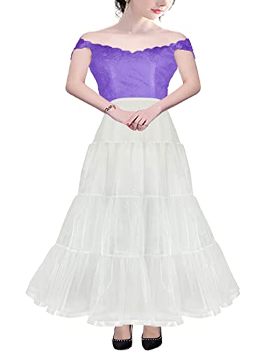 CHERRY LOVE Langer Petticoat für bodenlanges Hochzeitskleid, knöchellang, Petticoats für Frauen, volle Länge, Unterrock, Slips, Elfenbein, 5X-Large-7X-Large Plus von CHERRY LOVE