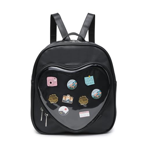 CHERRY SAUCE Ita Bag Japanische Herzform Cosplay Handtasche Handtasche, 22-Schwarz von CHERRY SAUCE