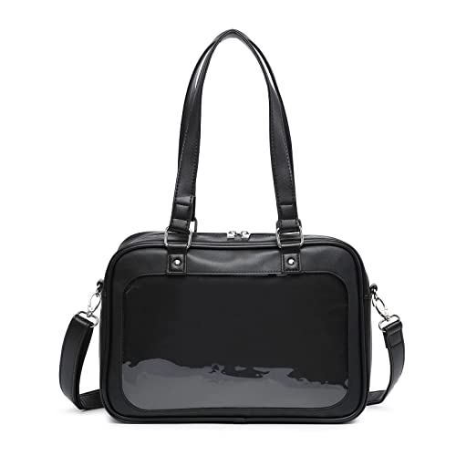 CHERRY SAUCE Ita Bag Mehrzweck-Rucksack, Umhängetasche, Kuriertasche, Schultertaschen für Anime-Display, 08-schwarz, Stabil von CHERRY SAUCE