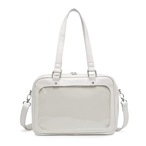 CHERRY SAUCE Ita Bag Mehrzweck-Rucksack, Umhängetasche, Kuriertasche, Schultertaschen für Anime-Display, 08-weiß, Tragetasche von CHERRY SAUCE