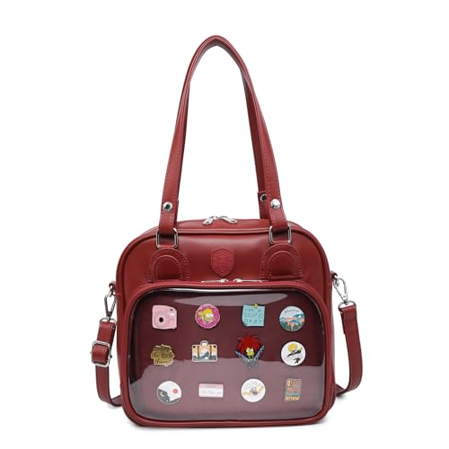 CHERRY SAUCE Ita Bag Mehrzweck-Rucksack, Umhängetasche, Messenger, Schultertaschen für Anime-Display, 16-rot, Stabil von CHERRY SAUCE