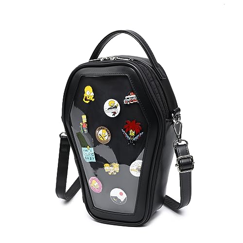 CHERRY SAUCE Ita Bag Rucksack, Gothic-Stil, Sarg-Form, modische Geldbörsen und Handtaschen, Halloween, JK Taschen, abnehmbare Kreuzgurte, A-Schwarz, Classic CHERRY SAUCE Ita Bag Rucksack, Gothic-Stil, Sarg-Form, modische Geldbörsen und Handtaschen, Halloween, JK Taschen, abnehmbare Kreuzgurte, A-Schwarz, Classic von CHERRY SAUCE