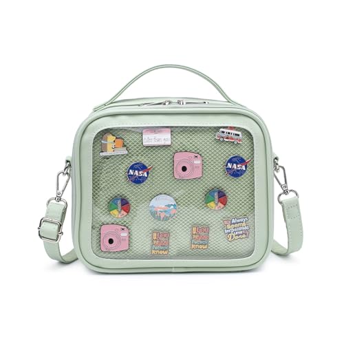 CHERRY SAUCE Ita Bag Umhängetasche, Kuriertasche, Umhängetasche, für Anime-Display, Grün , Stabil von CHERRY SAUCE