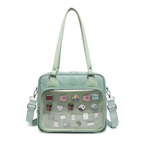 Oxford Ita Bag Crossbody-Tasche Umhängetasche Messenger Rucksack Mehrzweck-Pins Display, Grün von CHERRY SAUCE