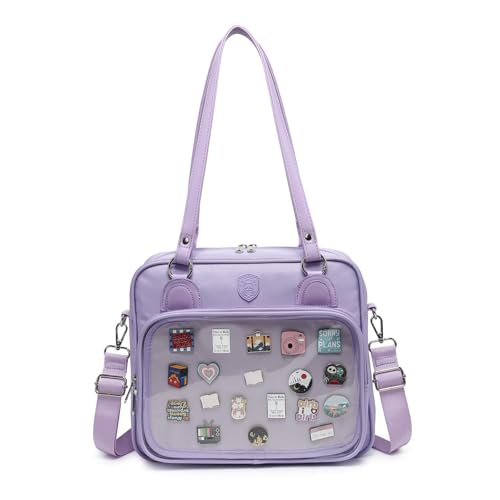 Oxford Ita Bag Crossbody-Tasche Umhängetasche Messenger Rucksack Mehrzweck-Pins Display, Violett, Benutzerdefiniert von CHERRY SAUCE