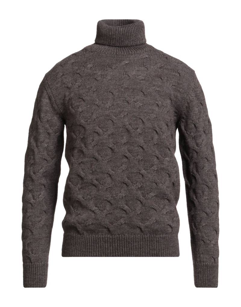 CHESTER TAYLOR London Rollkragenpullover Herren Dunkelbraun von CHESTER TAYLOR London