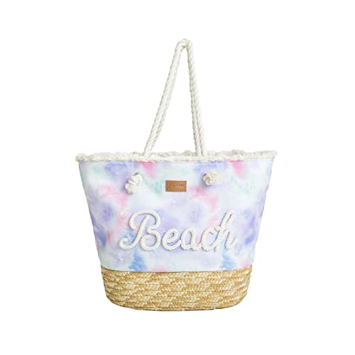 CHFLAME Strandtasche Damen Stroh Tote Bag Wasserdichte sandfeste Superkapazität Tote Bag Strand Natarium Travel shopping Tägliche Umhängetasche Sommertasche von CHFLAME