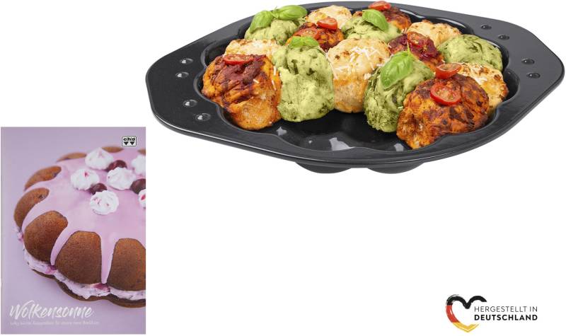 CHG Backform "WOLKENSONNE "Emaille"" inkl. Rezeptheft, Made in Germany von CHG