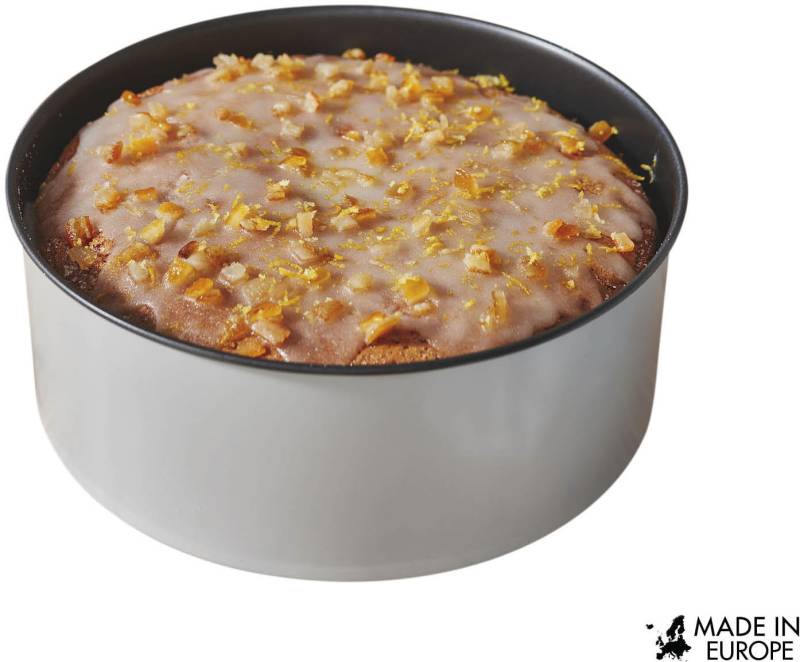 CHG Kuchenblech "20er PushPan, Backform aus Feinblech" Metall  Silikon 1 Stk. tlg. patentierte Silikondichtung, 100 % auslaufsicher, Made in Europe von CHG