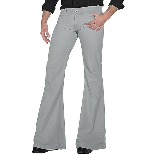 CHIACJYRSEDK 70er Jahre Karneval Disco Hosen Herren Schlaghose 60er 70er Glockenhose Vintage Denim Hose Jeans Bell Bottom Hose Outfits Ausgestellte Hose für Herren Übergröße Retro Jeans Grau L CHIACJYRSEDK 70er Jahre Karneval Disco Hosen Herren Schlaghose 60er 70er Glockenhose Vintage Denim Hose Jeans Bell Bottom Hose Outfits Ausgestellte Hose für Herren Übergröße Retro Jeans Grau L von CHIACJYRSEDK