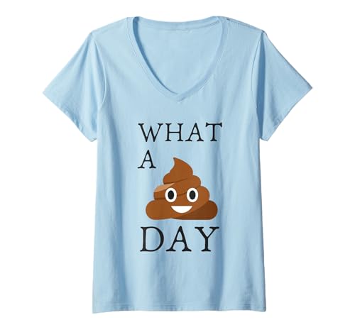 Damen was für EIN verrückter Tag T-Shirt mit V-Ausschnitt Damen was für EIN verrückter Tag T-Shirt mit V-Ausschnitt von CHIAPPETTE SPAZIALI