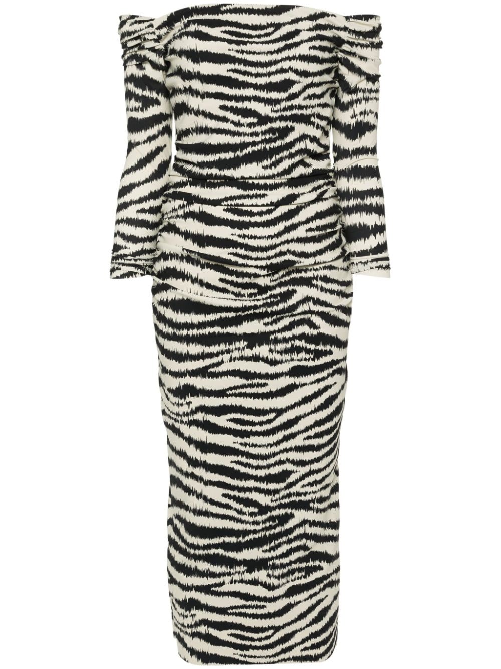 CHIARA BONI La Petite Robe Jersekleid mit Zebra-Print - Schwarz von CHIARA BONI La Petite Robe