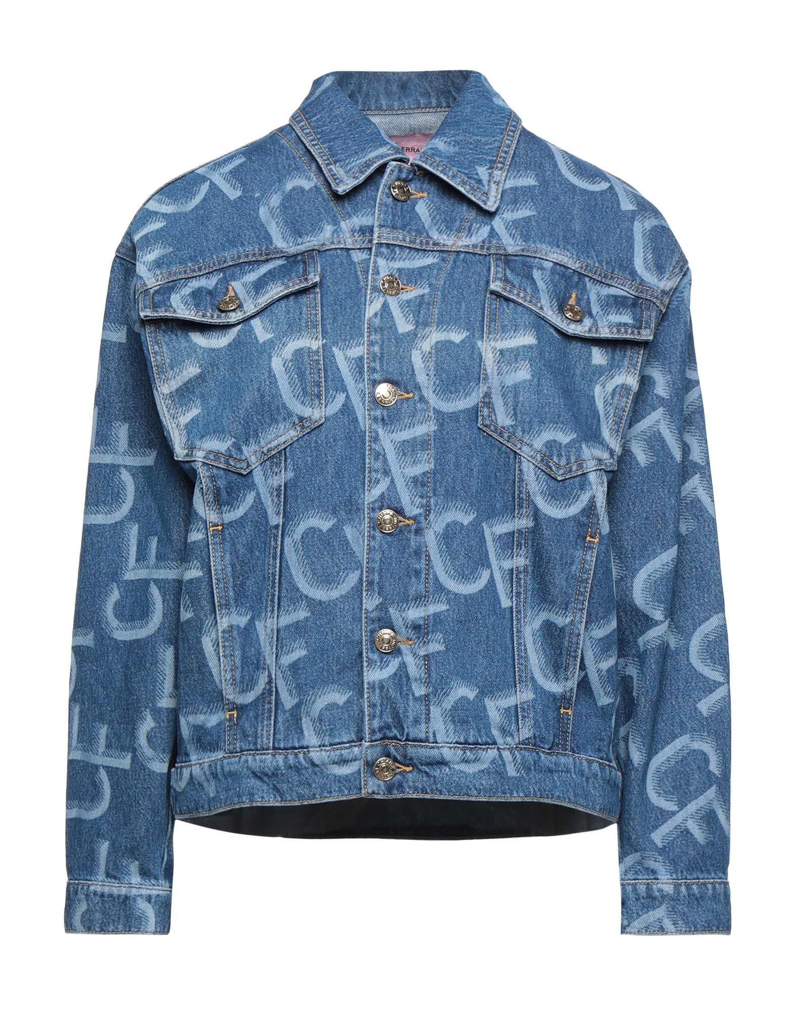 CHIARA FERRAGNI Jeansjacke/-mantel Damen Blau von CHIARA FERRAGNI