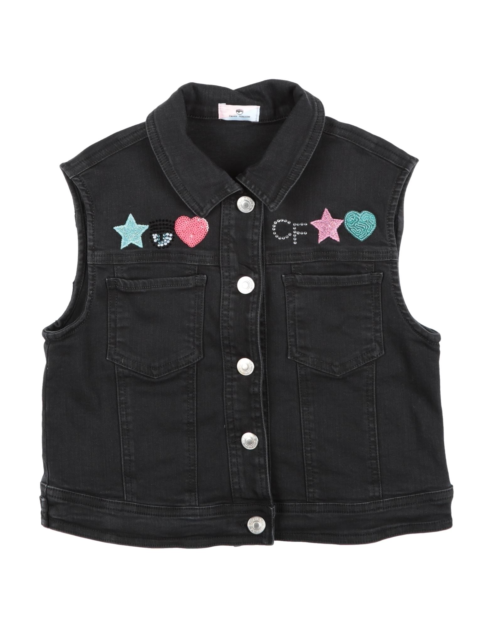 CHIARA FERRAGNI Jeansjacke/-mantel Kinder Schwarz von CHIARA FERRAGNI