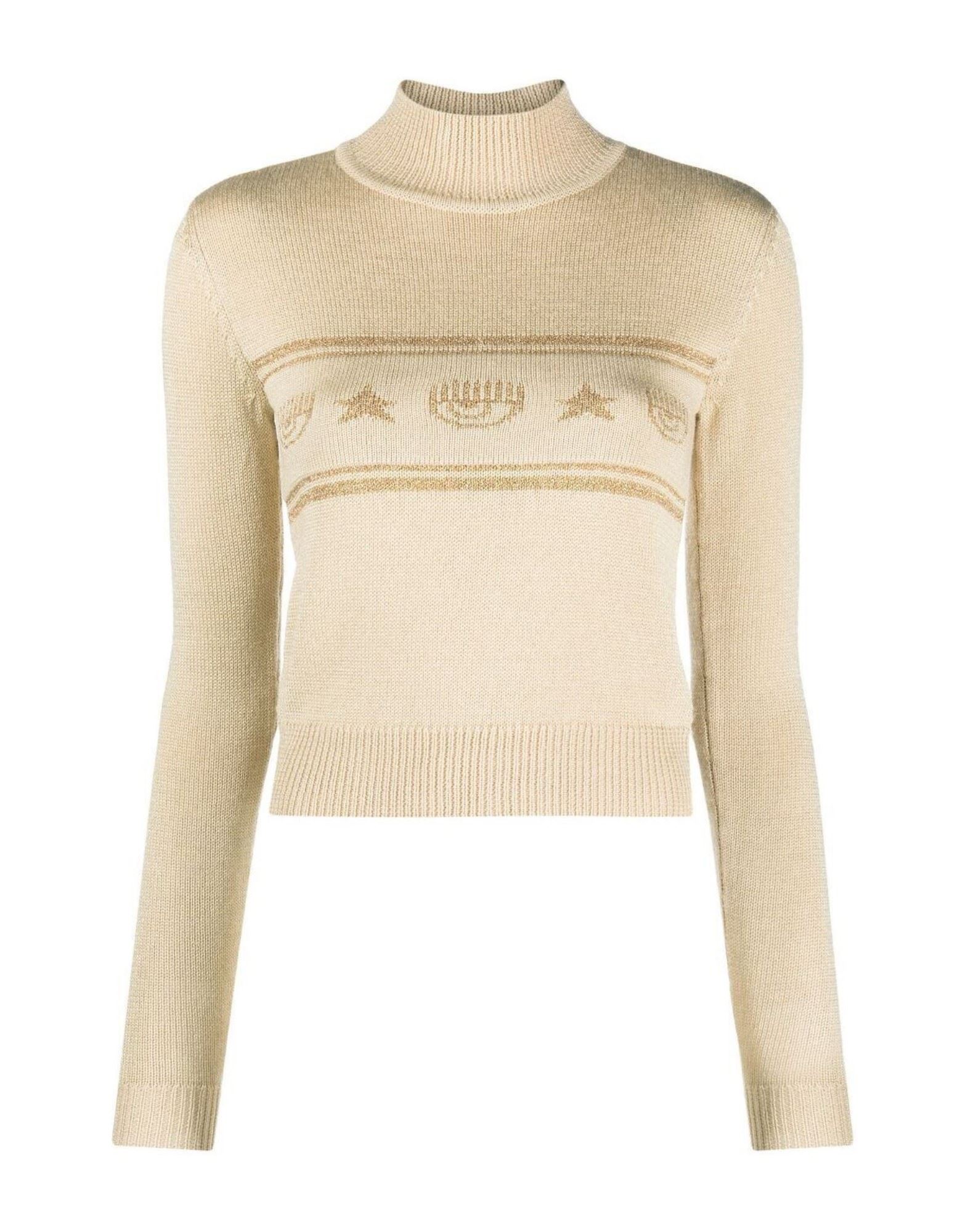 CHIARA FERRAGNI Rollkragenpullover Damen Gold von CHIARA FERRAGNI