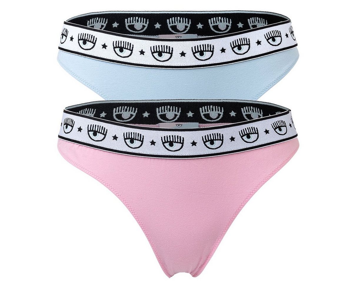 CHIARA FERRAGNI Slip Damen String 2er Pack - Brief, Cotton Stretch von CHIARA FERRAGNI