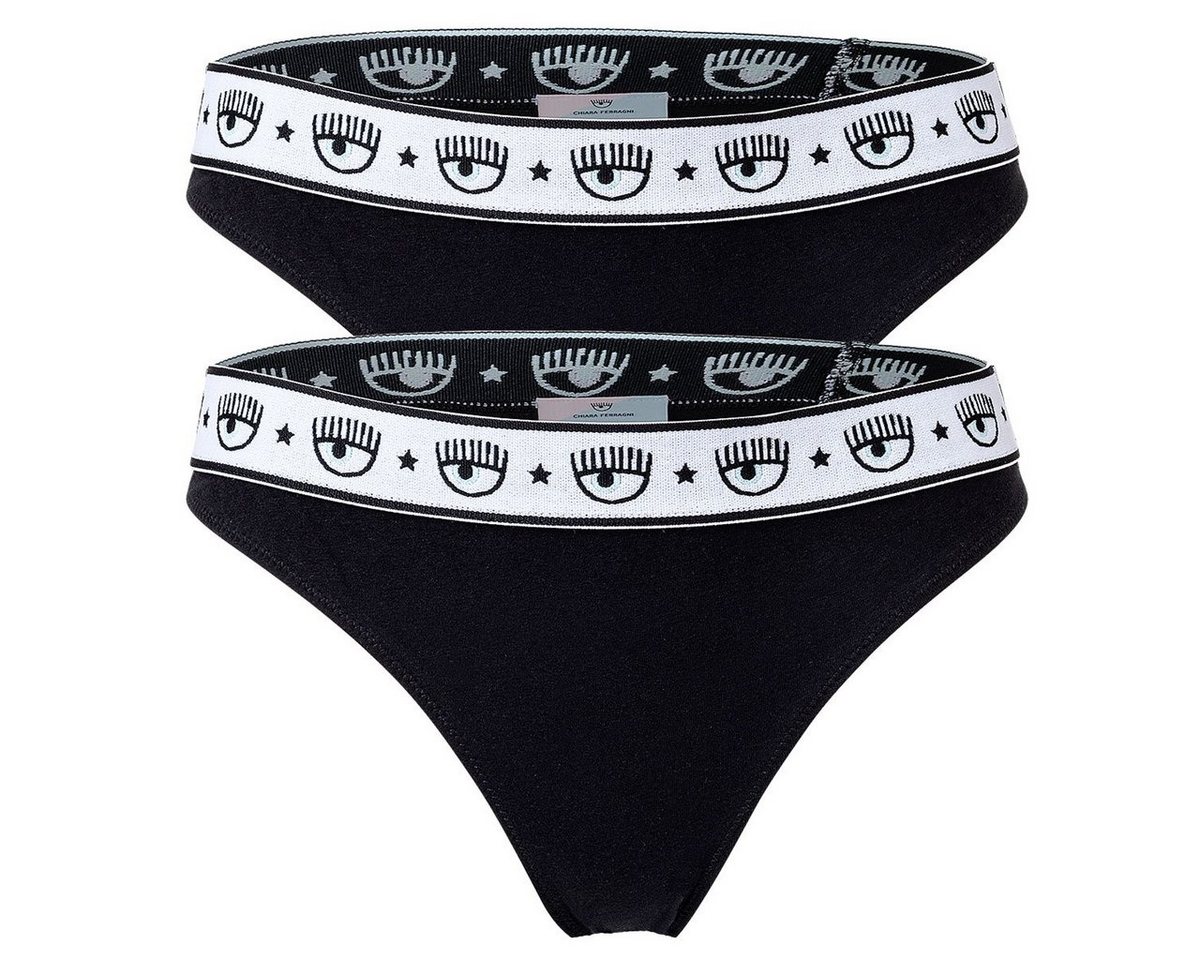 CHIARA FERRAGNI Slip Damen String 2er Pack - Brief, Cotton Stretch von CHIARA FERRAGNI