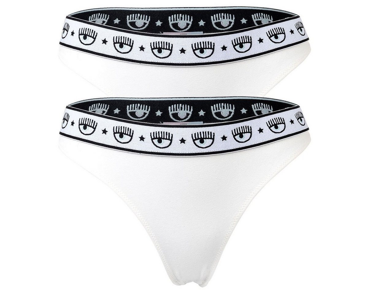 CHIARA FERRAGNI Slip Damen String 2er Pack - Brief, Cotton Stretch von CHIARA FERRAGNI