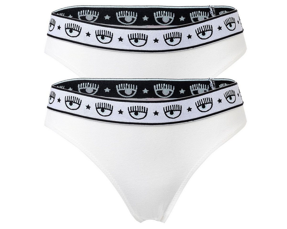 CHIARA FERRAGNI Slip Damen String 2er Pack - Brief, Cotton Stretch von CHIARA FERRAGNI